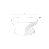 Cara White Coffee Table, view 6