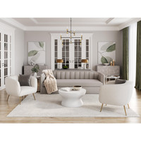 Cara White Coffee Table, view 2
