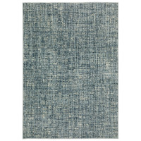 Branson Blue Abstract Rug: Power-loomed polypropylene rug with textured blue and gray abstract design.
