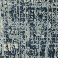 Branson Blue Abstract Rug, power-loomed polypropylene with textured blue, gray, and cream patterns.
