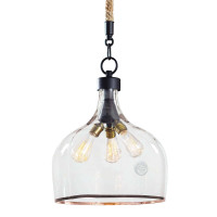Demi John Pendant Large | Bone & Brass