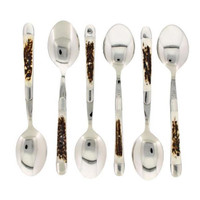 Forge de Laguiole Soup Spoons Elk Stag | Bone & Brass