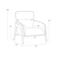 Maximus Polo Club Stone / Overcast Grey Lounge Chair, view 4
