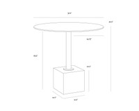 Kata Bistro White Marble - 32" Table