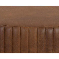 Divano Lucia Tobacco Leather Ottoman, view 5