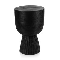 Vendas Black Mango Wood Accent Table | Bone & Brass