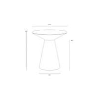 Carmel End Table - Yellow Gold - Table Top View | Bone & Brass