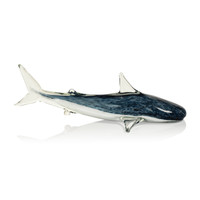 Blue Shark Decorative Glass Figurine - Figurine Side View | Bone & Brass