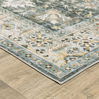 Charleston Charcoal & Gold Washable Rug, view 4