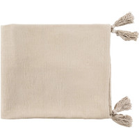 Copacetic Beige Chenille-Cotton Throw | Bone & Brass