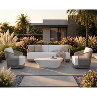 Allariz Warm Grey & Light Grey Outdoor Sofa, view 2