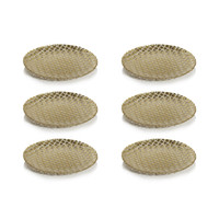 Braided Gold Glass 8.25" Plates, Set 6 - Plate Top View | Bone & Brass