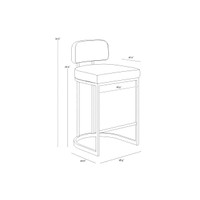 Larissa Napa Cognac / Rhea Light Barley Counter Stool, view 4