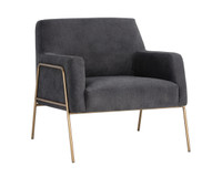 Cybil Polo Club Kohl Grey Lounge Chair