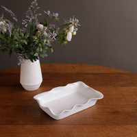 Vida Nube Guest Towel Holder (White) - Holder View | Bone & Brass