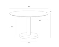 Monaco Gold - Grey Marble / Charcoal Grey - 48" Dining Table