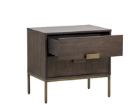 Jade Antique Brass - Dark Mango Nightstand