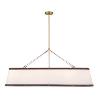 Callahan 47.5" Luxe Gold Linear Oval Chandelier