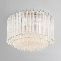 Lofton 18" Polished Nickel Semi Flush Mount