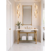 Addis Aged Brass Integrated LED Multi-Light Pendant