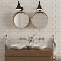 Morgan Matte Black Task Sconce