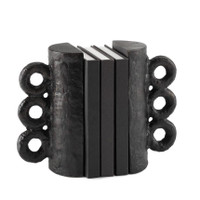 Chandra Blackened Zinc Bookend Set