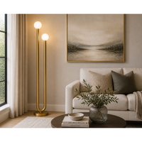 Happy Natural Brass Floor Lamp
