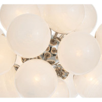Shine Polished Nickel Chandelier with Swirl Glass