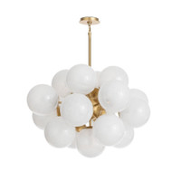 Shine Polished Nickel Chandelier with Swirl Glass