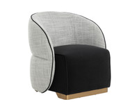 Fatina Abbington Black / Vera White Pepper Lounge Chair