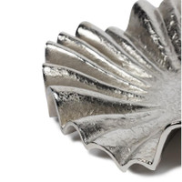 Soleil Patinated Nickel Ruffled Metal Plate