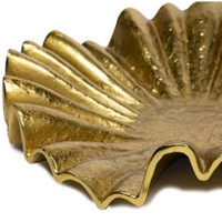 Soleil Patinated Nickel Ruffled Metal Plate