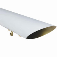 Vest White and Natural Brass Floor Lamp