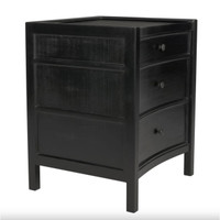 Hampton Hand Rubbed Black Nightstand