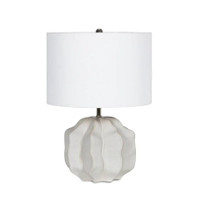 Destin Ceramic Mini Lamp - Ivory | Bone & Brass