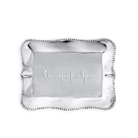 Silver "Thankful for You" Decorative Tray | Bone & Brass