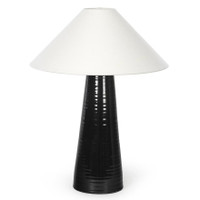 Koda Ceramic Table Lamp - Black | Bone & Brass