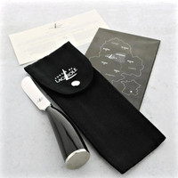 Forge de Laguiole Black Horn Tip Butter Knife - Side View | Bone & Brass