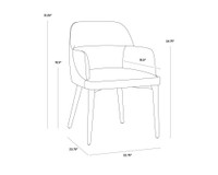 Hagan Dining Dillon Cream / Dillon Black Armchair