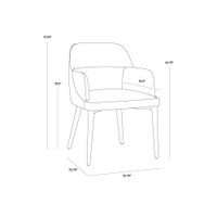 Hagan Dining Dillon Cream / Dillon Black Armchair, view 4