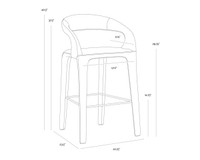 Atika Barstool Milliken Cognac