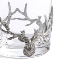 St. Anton Pewter & Glass Rock Glass, 9.47oz - Glass Close Up | Bone & Brass