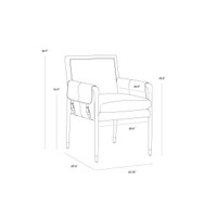 Mauti Dining Brown - Shalimar Tobacco Leather Armchair, view 4