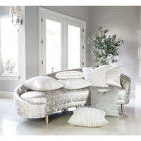 Ermelo Opal Throw Pillow: a luxurious white textured accent pillow with a plush feather down insert.