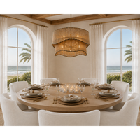 Rhine Natural Jute Chandelier, view 2
