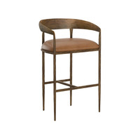 Zanatta Barstool Tan Leather, view 4