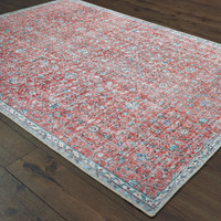 Sofia Red & Blue Casual Rug, view 2