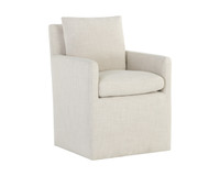 Glenrose Wheeled Dining Effie Linen Armchair