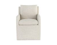 Glenrose Wheeled Dining Effie Linen Armchair