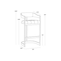 Beaumont Barstool Antique Brass - Cantina Black, view 5